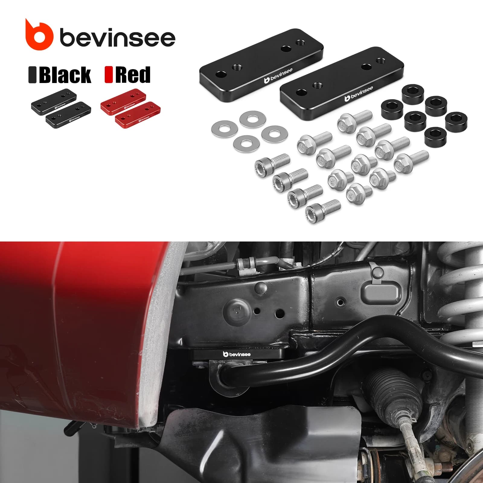 BEVINSEE Kit di riposizionamento barra antirollio anteriore per Toyota 4Runner 2010-2024, per Toyota FJ Cruiser 2010-2014, Sostituisci per 48824-60190