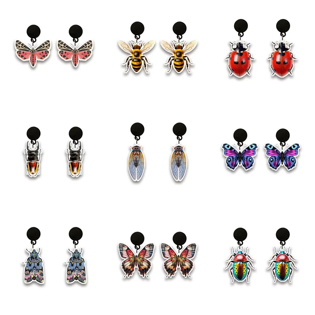 Insect Beneficial Insect Resin Earrings Dangle Pendant Epoxy Earrings Design Drop Earrings Acrylic Girls Accessories