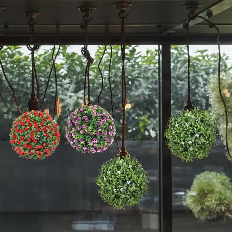 Artificial Plant Top Ball Waterproof Decorative Balls in Fake Courtyard, Balcony, Garden, Wedding and Home Decorations