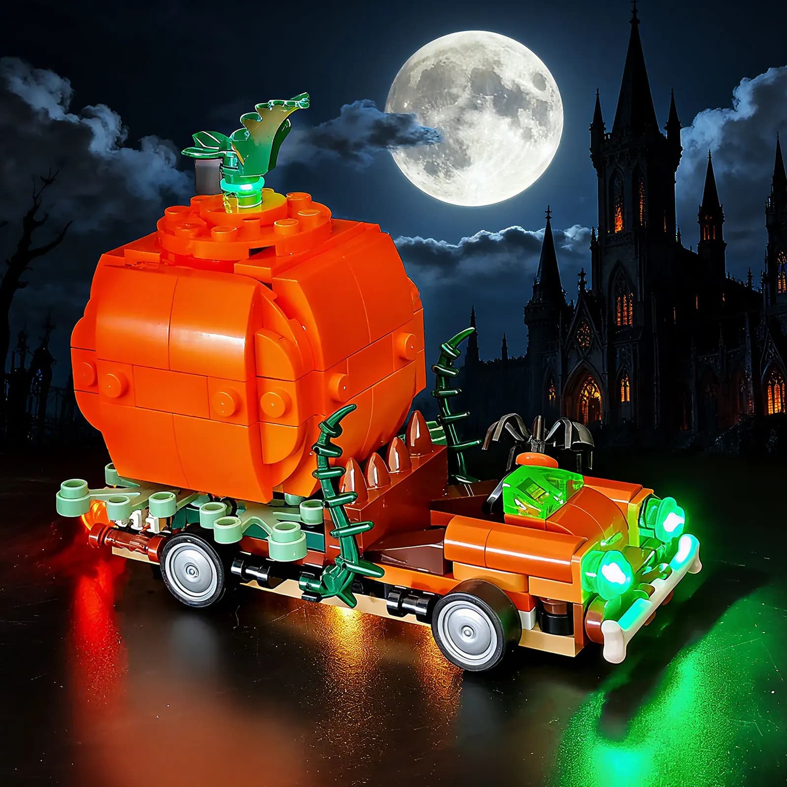 LYBMTWF LED Lighting Kit Compatible with Lego 40822 Jack-O'-Lantern Pickup Truck (NOT Include The Model Bricks)