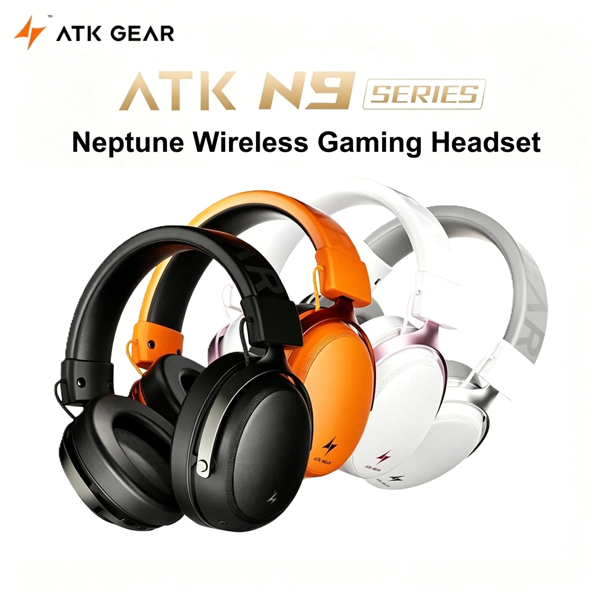 Cuffie da Gaming ATK Neptune N9 Ultra, 4 Modalità, 130 Ore di Autonomia, Microfono con Cancellazione del Rumore, Audio Surround Virtuale 7.1 per PC e PS5