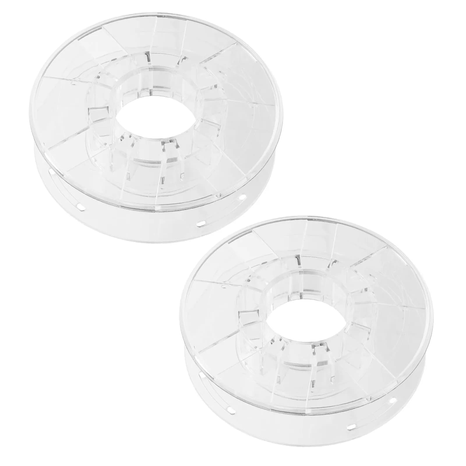 2Pcs Plastic 3D Printer Filament Spool Holder Reusable Transparent Clear Reel for 3D Printer Filament Storage and Winding