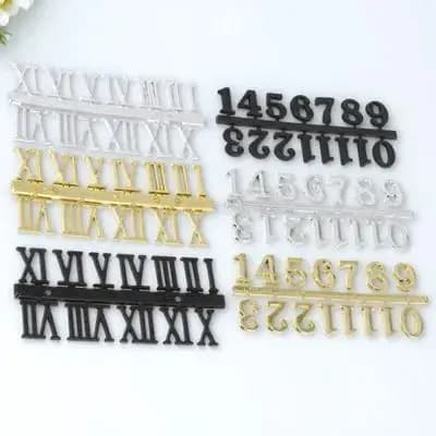 Set di 6 Numeri per Orologio da Parete, Sostituzione Numeri Arabi e Romani, Accessori per Riparazione Orologi Fai-da-Te, Vari Colori