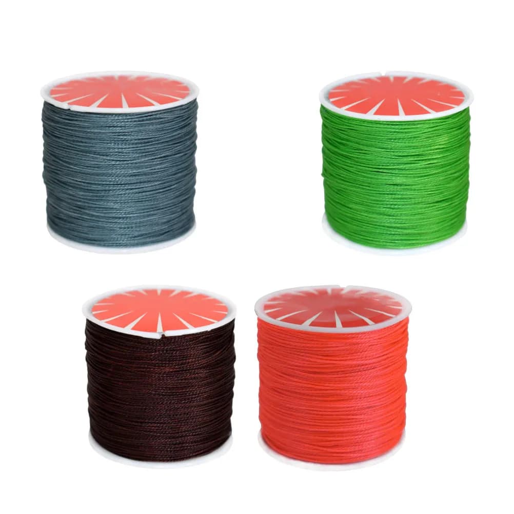4 Pezzi Filo Cerato Rotondo da 0,6 mm per Cucito a Mano, Artigianato, Riparazione Borse e Scarpe, Cordino Cerato Durevole, Forniture per Cucito