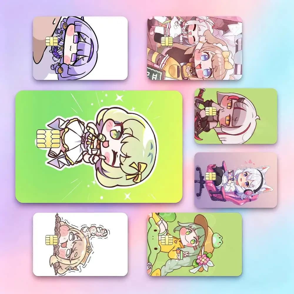 T-Trickcal Chibi Go Game Credit Card HD Stickers Small Chip Waterproof Sticker Game Card Decal Gift