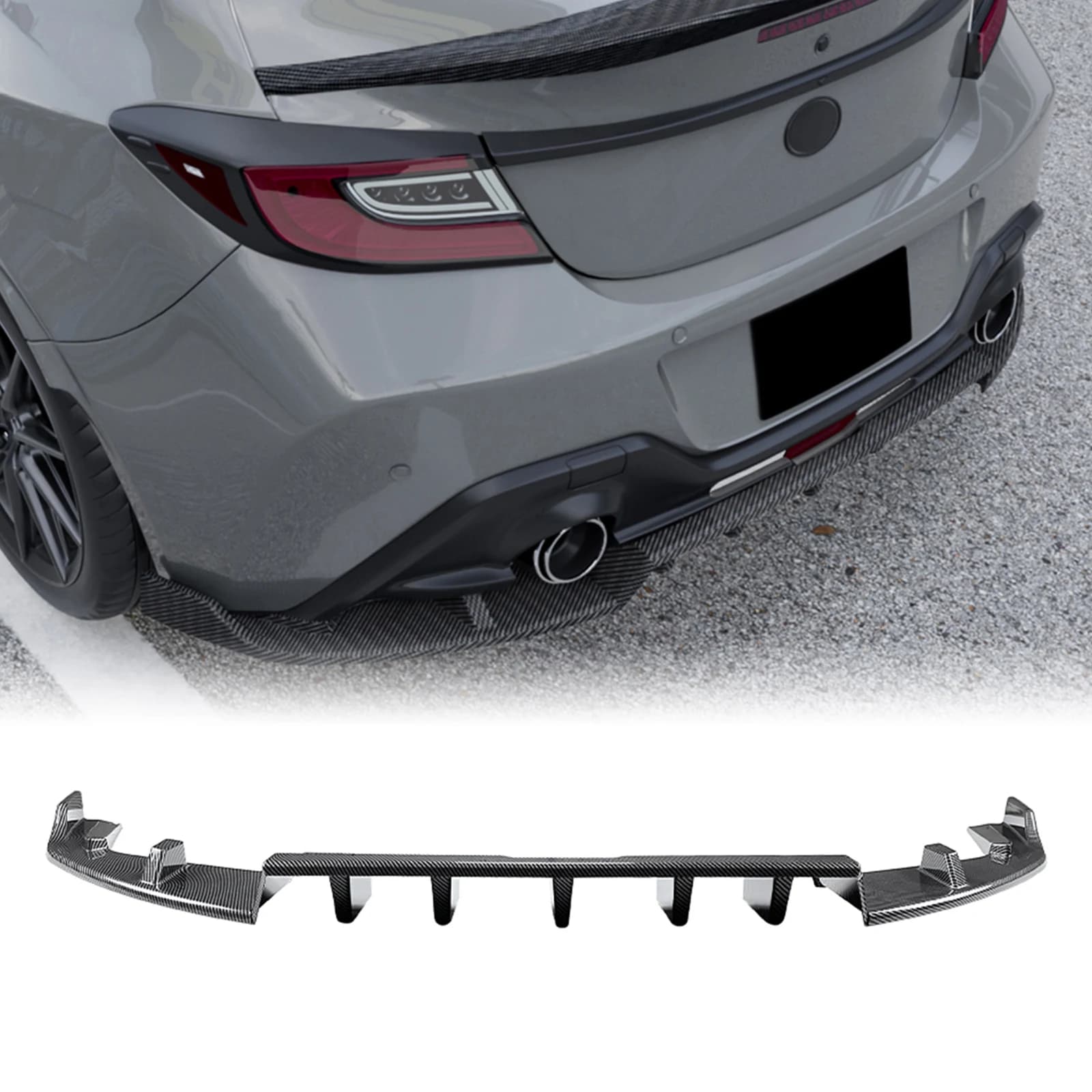 Rear Bumper Diffuser Lip For Toyota GR86 Subaru BRZ 2022-2026 Coupe 2-Door Tail Boot Spoiler Plate Splitter Protector Bracket