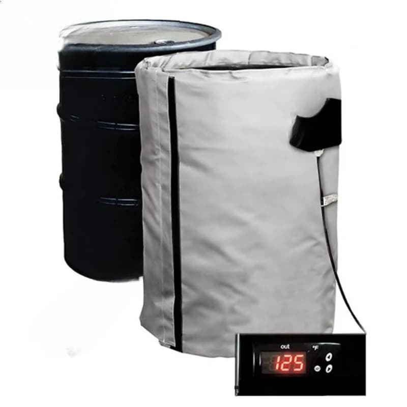 200L Drum Heater 2KW 220V Insulated Barrel Heating Blanket Temperature Control Heater For Grease Butter Industrial LiquidHeating