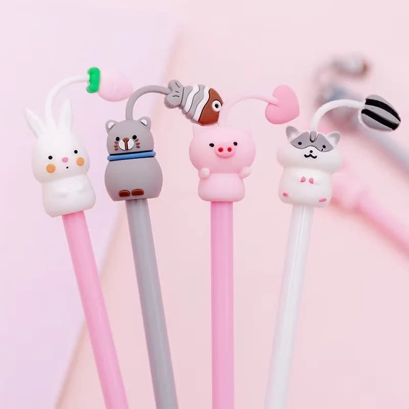 Penna Gel Kawai Creativa a Tema Cartone Animato, Carina e Fresca, per Studenti, Esami, Scrittura e Firma, Forniture per Ufficio