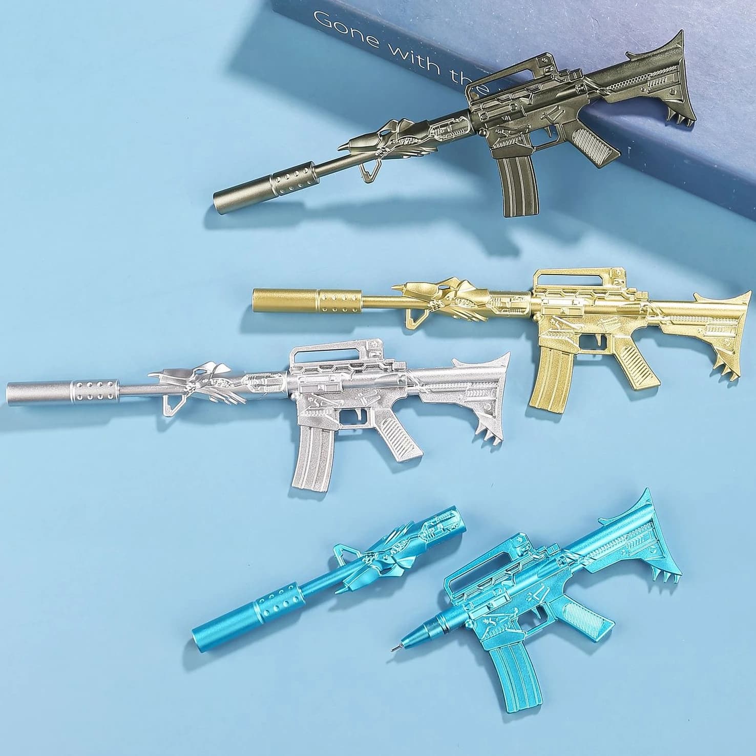 Creativo M4 Thor Pistola Penna Gel Simulazione Penne giocattolo militare Scuola Inchiostro nero Scrittura Penna neutra Cancelleria scolastica Ragazzo Regalo per bambini