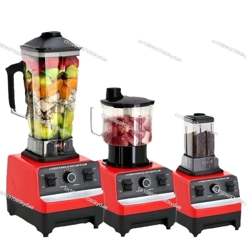Multi-Function Food Processor, Slush Machine, Juicer, Blender, Grinder, Meat Grinder 2.5L 3-in-1 Commercial High-Speed Blender