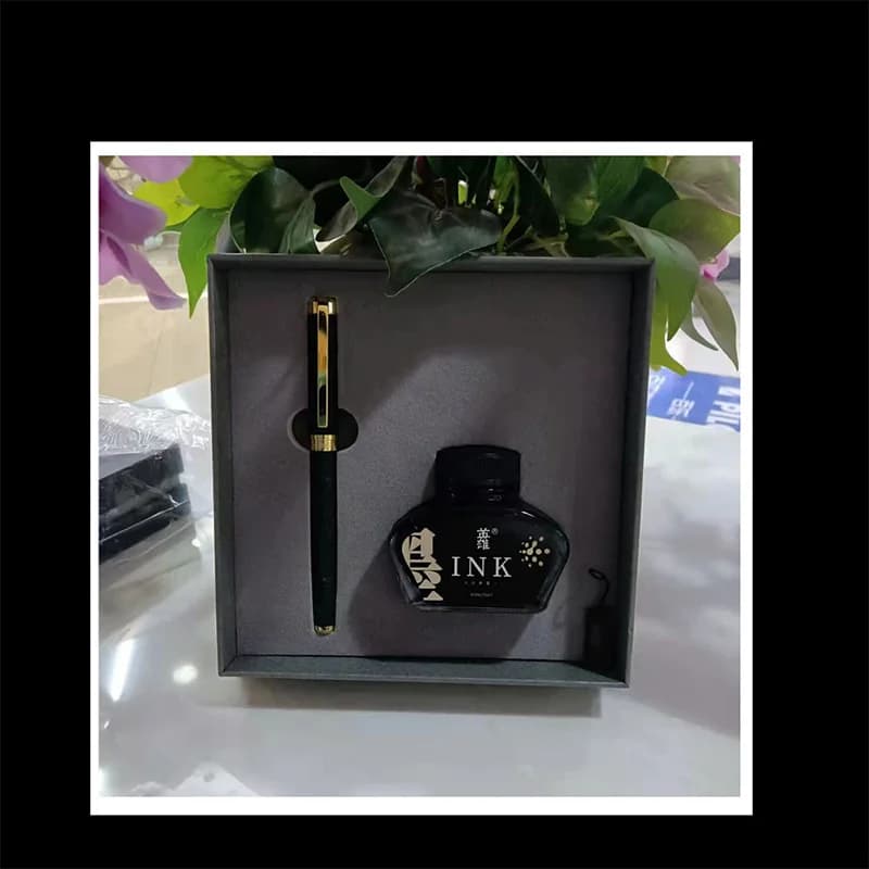 Fountain pen 1607 pen and ink set student teacher calligraphy practice metal fountain pen high-end business office fountain pen