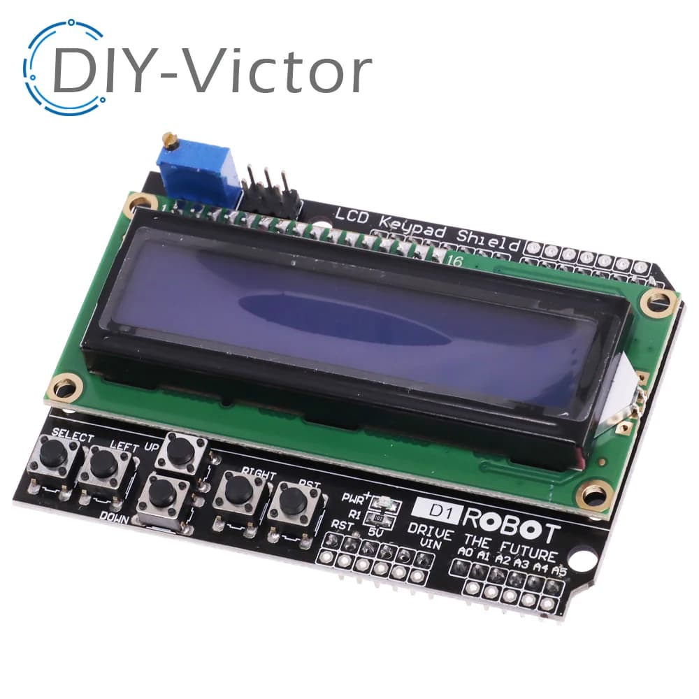 LCD Keyboard Screen1602 Expansion Board Display LCD Module 1602 for Arduino ATMEGA328 ATMEGA2560 Screen Raspberry Pi UNO Blue