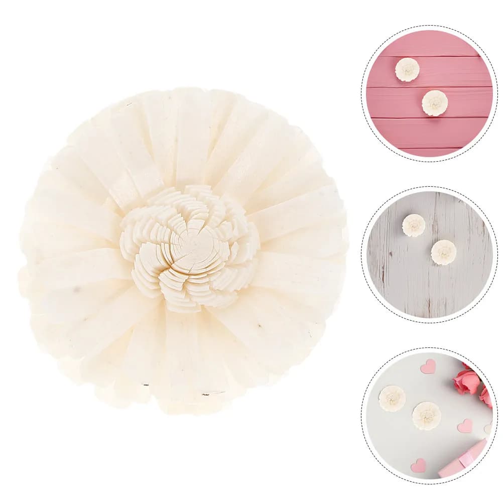 8Pcs Flameless Aromatherapy Chrysanthemum Flower Diffuser Natural Decorative Sola Wood Reeds Replacement Refills Home Office