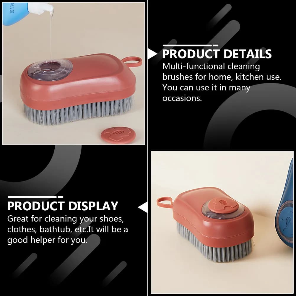 Spazzola per Lavaggio Automatica con Dosatore di Liquido, Pulitore Multifunzionale Premium per Casa, Scarpe, Vestiti, Cucina e Vasca