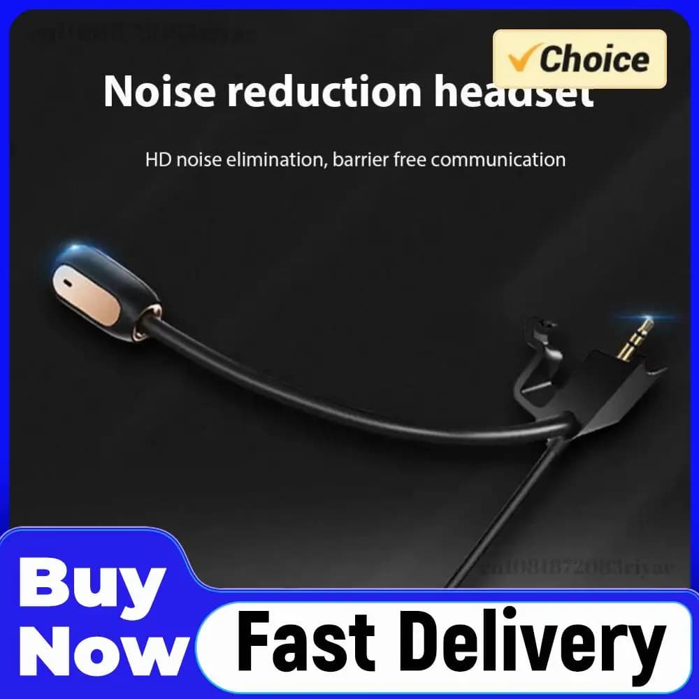 Gaming Headphone Microphone with 3.5mm Connector, Replacement Microphone for Rumor Erasing Games, Microphone Stackable for QC35/QC45