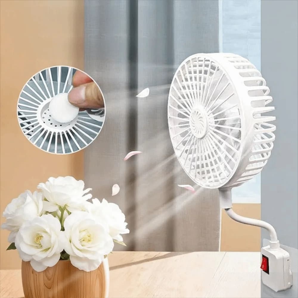 360 Rotatable Socket Fan with Safety Cover Low Noise UK Plug Fan Energy Saving EU Plug Kitchen Fan for Kitchen Bathroom Dorm