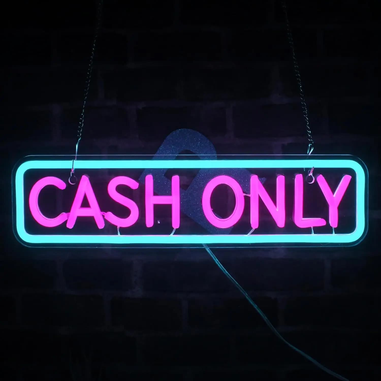 Solo contanti insegna al Neon Business LED insegna luminosa al Neon per decorazioni per porte negozio Hotel Mall supermercato Home Decor Gift