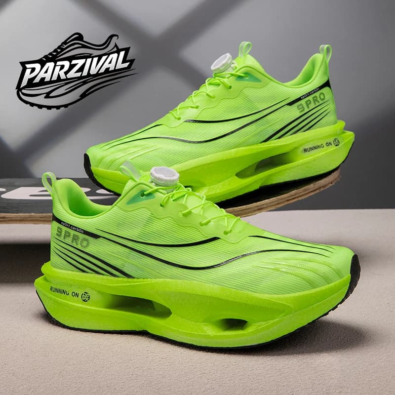 Men Carbon Plate Running Shoes Breathable Athletic Sneakers Shock Absorb Trainers Outdoor Marathon Jogging Women Tennis Shoes