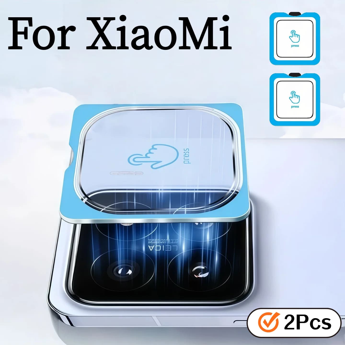 2Pcs For XiaoMi 14Ultra 15Pro 17T Pro Max Leica Rear Camera Lens Tempered Glass AR Anti-Reflection Protective Film 9H Hardness