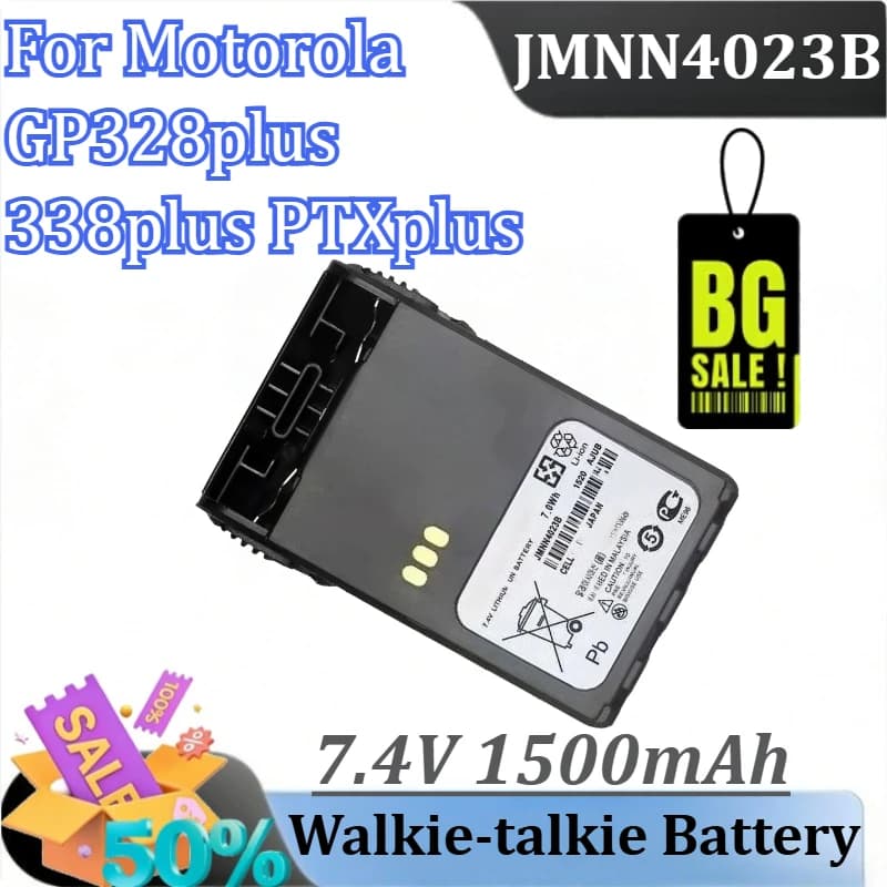 Nuovo 7.4V 1500mAh JMNN4023B per Motorola GP328plus 338plus PTXplus Walkie-talkie Batteria