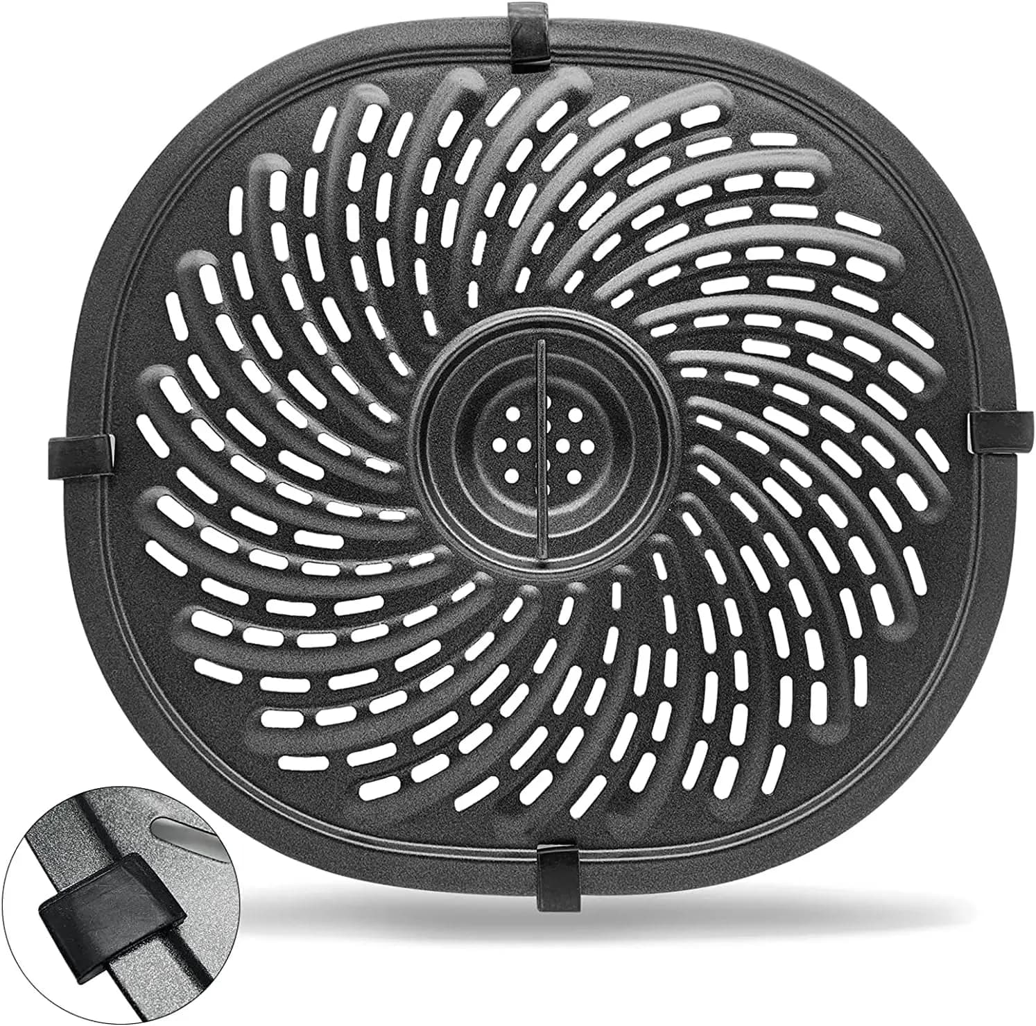 Piastra Antiaderente per Friggitrice ad Aria per PowerXL e Gowise da 7QT, Vassoio di Ricambio con Piedini in Gomma, Lavabile in Lavastoviglie
