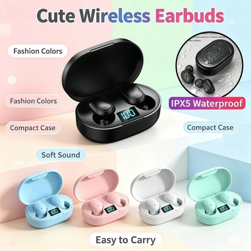 E6S High sound quality Fone Bluetooth Earphones Wireless Bluetooth Headset Noise Cancelling Headset With Microphone Headphones