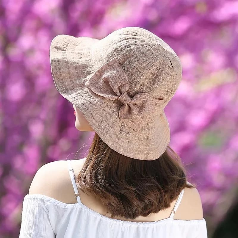 Sun Hat with Women's Flake with Stretch Foldable Removable Solar Protection Summer UV Protection Hat Panama Women's Breathable