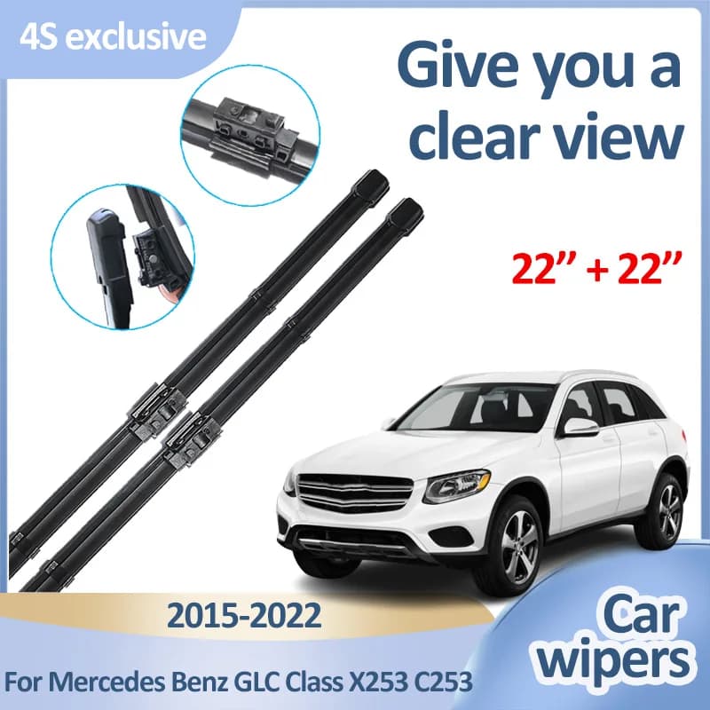 Per Mercedes Benz Glc X253 Accessori 2015 2016 2017-2022 Tergicristalli in gomma Lame Parabrezza Parabrezza Spazzole Pulizia del parabrezza