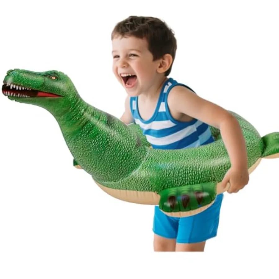 Gonfiabili a Forma di Dinosauro Realistici, Anelli Galleggianti per Piscina, Giocattoli da Piscina per Bambini dai 3 ai 12 Anni, Maschi e Femmine
