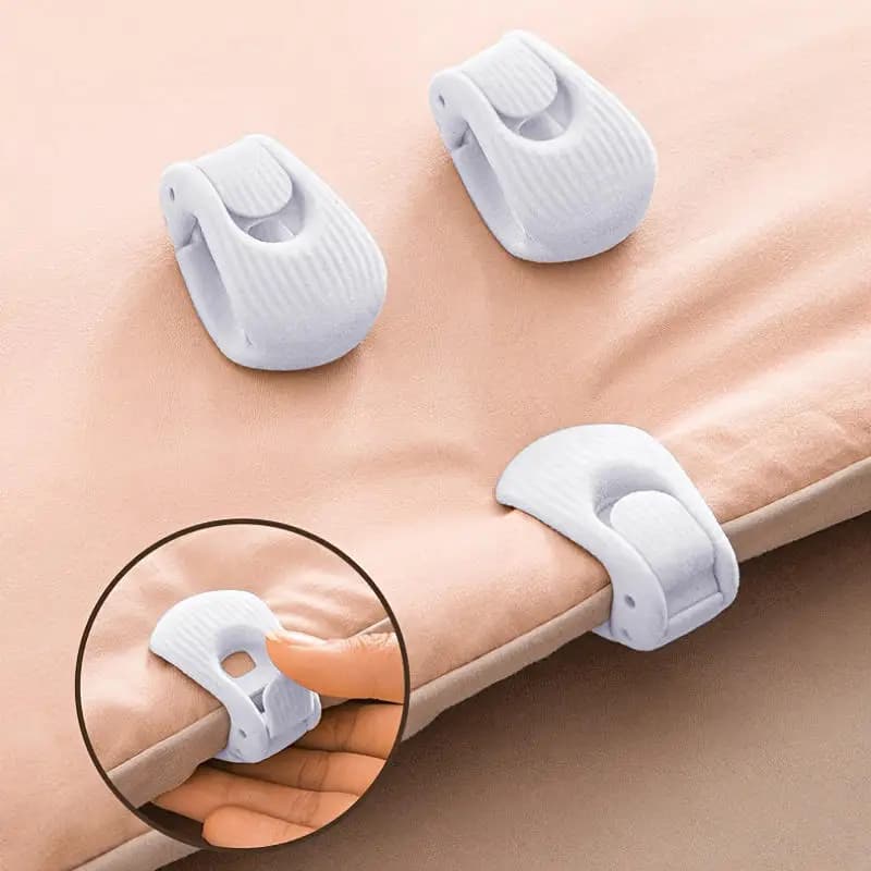 4pcs Non-Slip Bed Sheet Clips, Cute Sheet Holders Anti-Slide Bedding Fasteners Accessories for Secure Sleep Home Comfort
