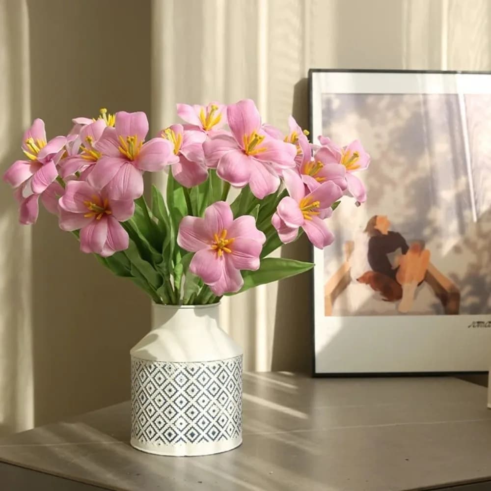 Big Open Tulips Tulip Artificial Flower Hand Feel Moisturizing PU Faux Flowers Floral Decor DIY Flower Simulation Flowers