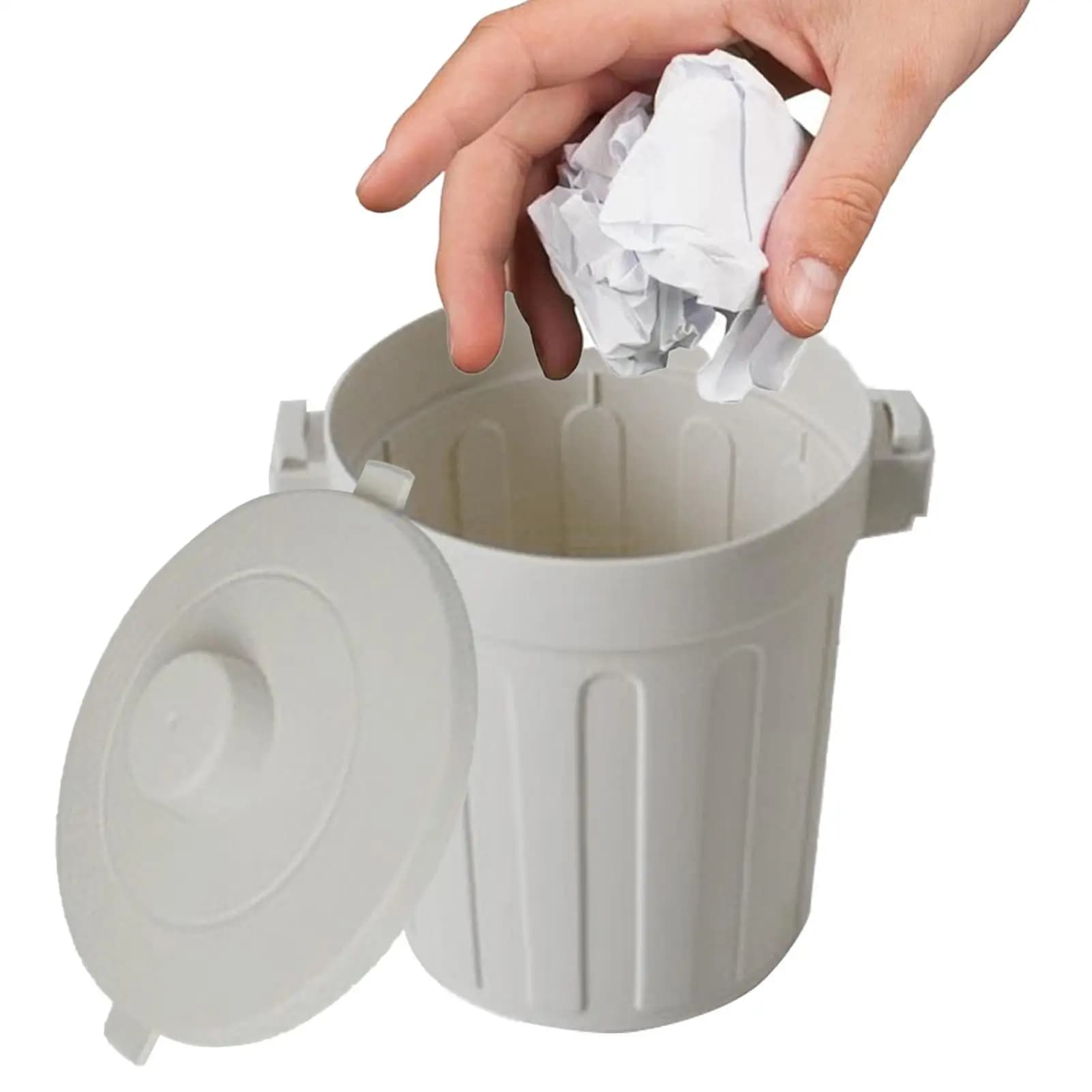 Mini scrivania pattumiera cestino per rifiuti con coperchio bidoni della spazzatura per bagno cucina camera da letto uffici dormitorio auto interno