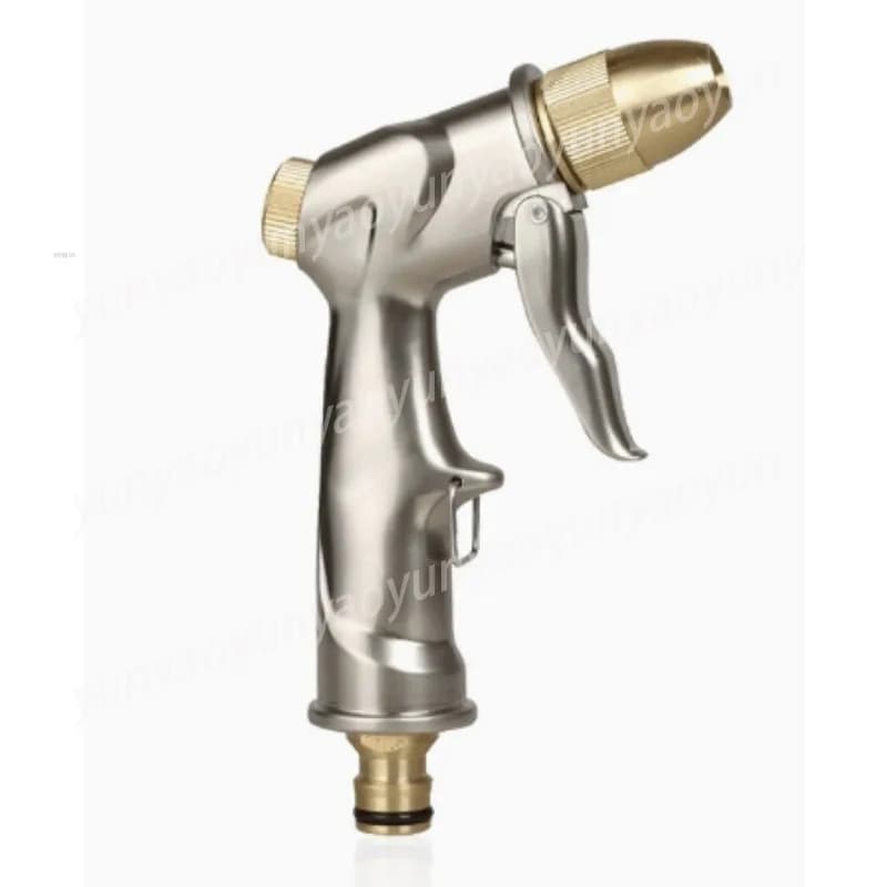 Pistola ad Acqua Portatile ad Alta Pressione, Ugello in Ottone per Lavaggio Auto e Irrigazione Giardino, Multiuso