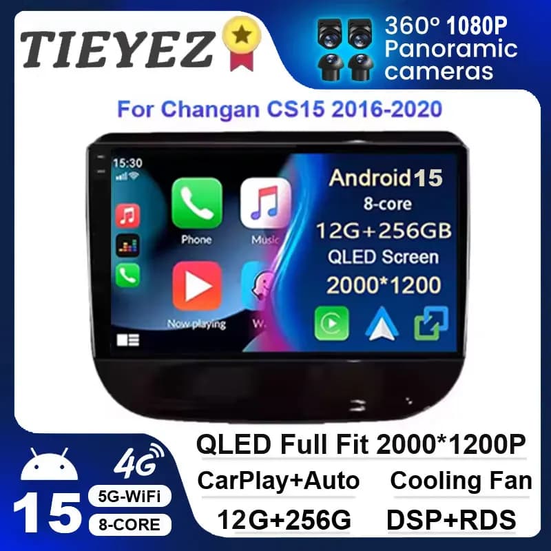 Lettore multimediale per auto Android 15 per Changan CS55 2017-2020 con navigazione GPS 4G WIFI CarPlay senza monitor DVD Radio automatica