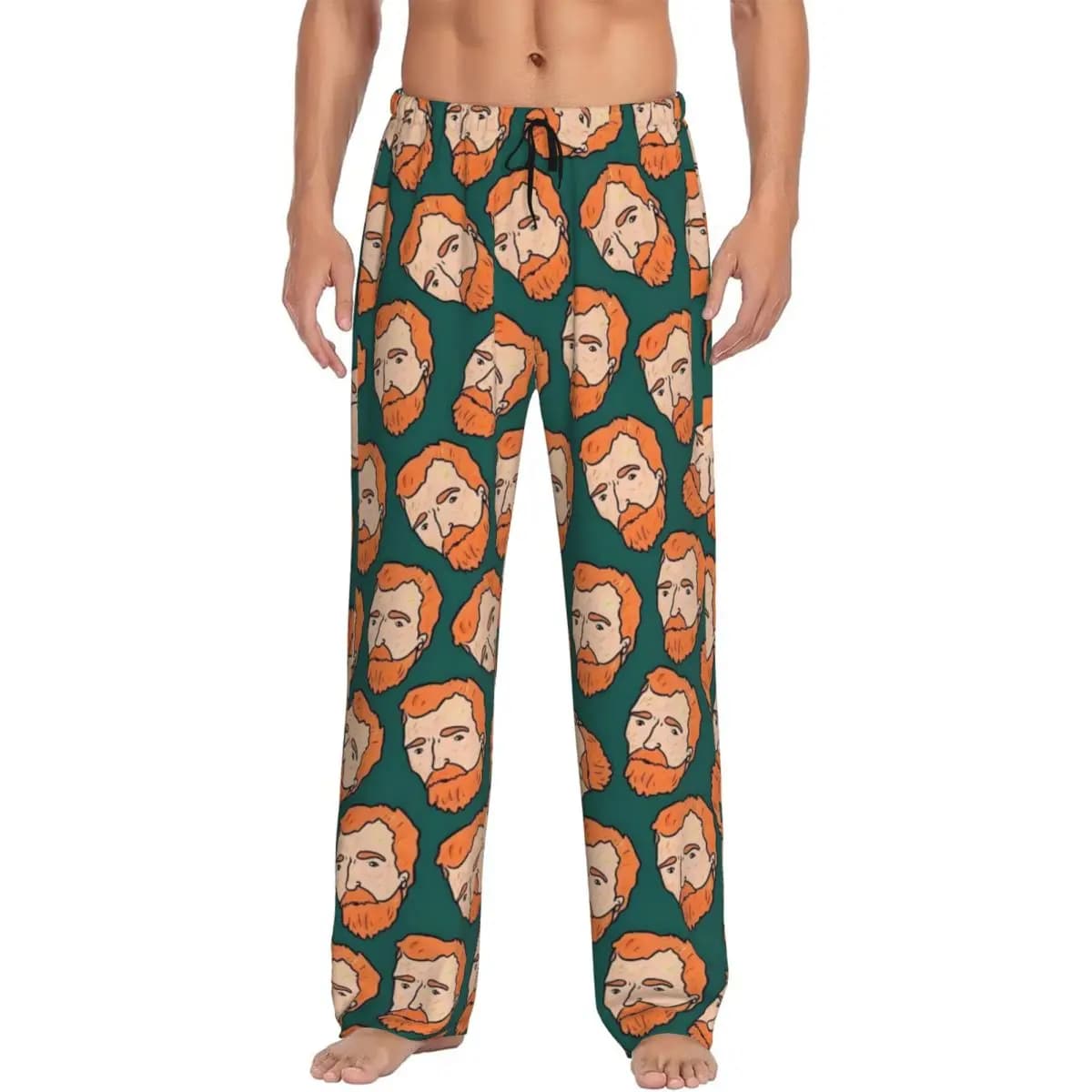 Pantaloni da pigiama personalizzati Vincent Van Gogh da uomo, stile impressionista, con tasche, elasticizzati, per il tempo libero e il sonno