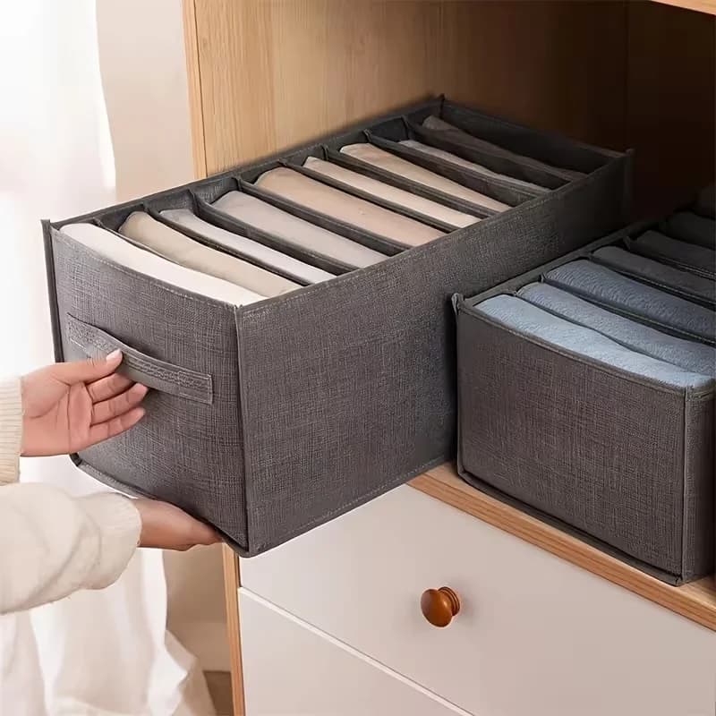 Scatola portaoggetti per biancheria intima in tessuto, 2 pezzi, organizer per cassetti domestici