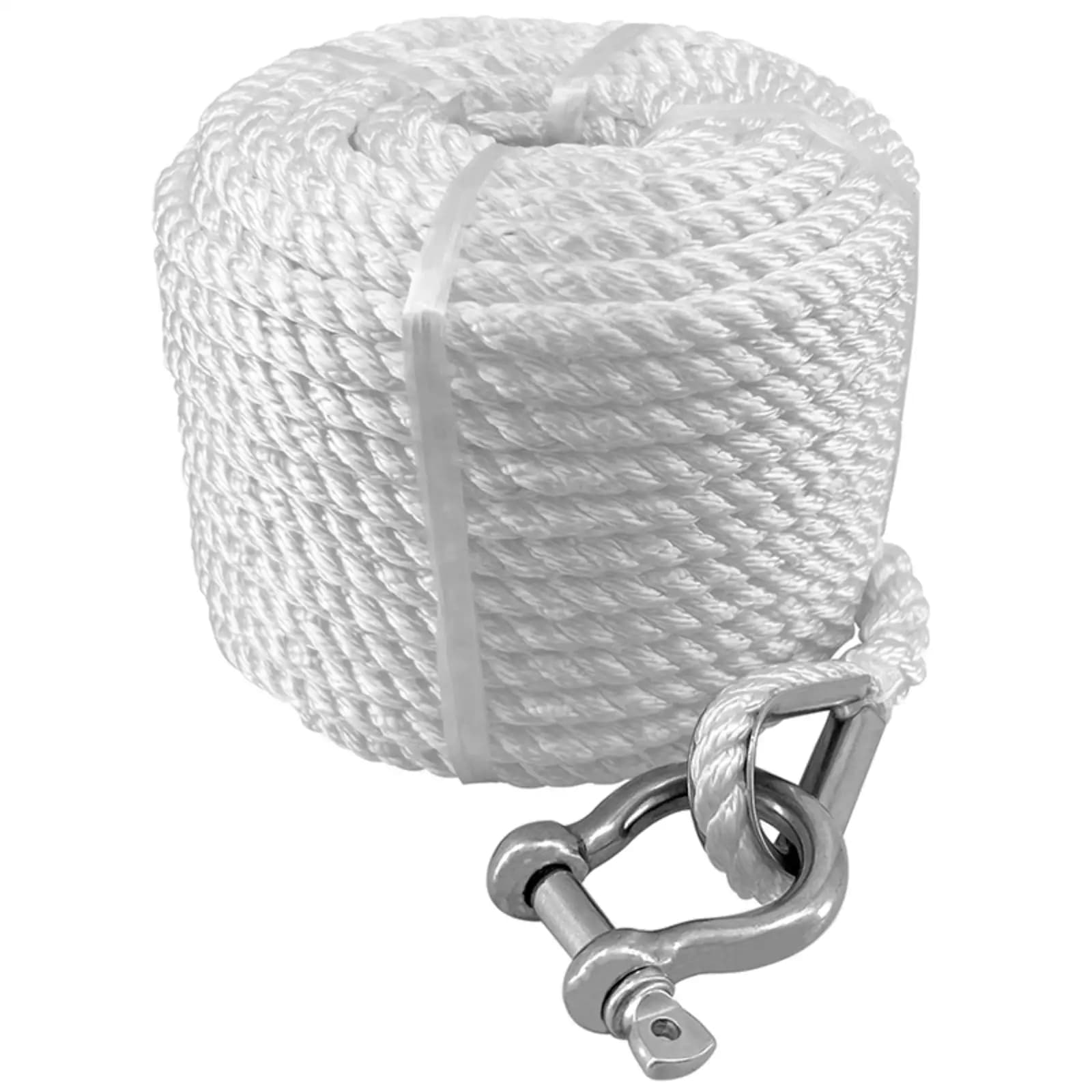 Heavy Duty Sand Anchor for Mud Bottom Galvanized Steel with Rope and Bow Shackle for Boating