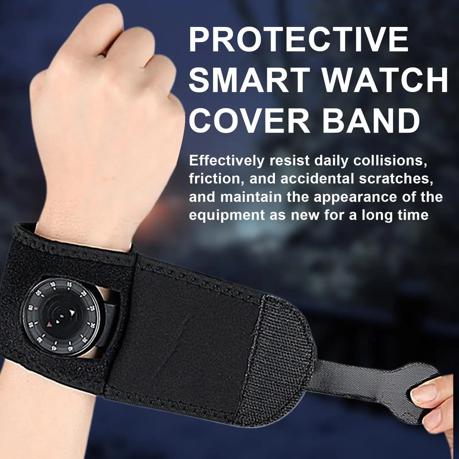 1PC Protezione per cinturino Smart Watch, protezione per cinturino con struttura ammortizzante integrata, fascia da braccio resistente alle intemperie per corsa e sport