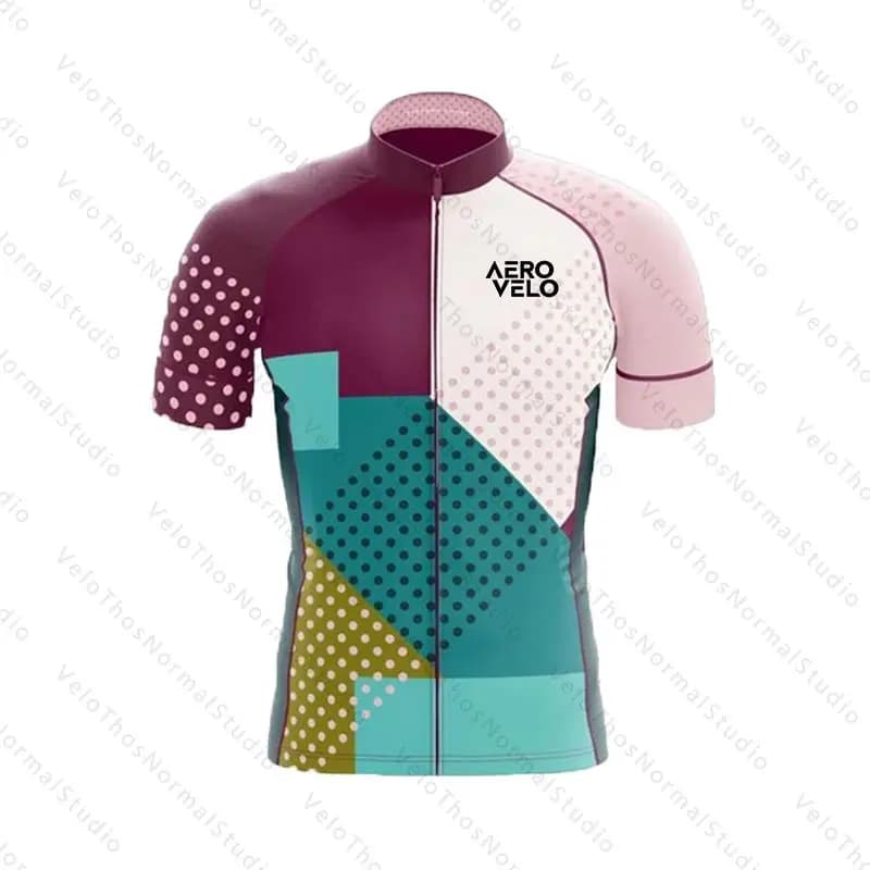 AERO VELO Short sleeve Cycling Set Jersey Kit and Bib Shorts Pro Race Bicycle Clothing Suit Summer MTB Ropa Maillot Breathable
