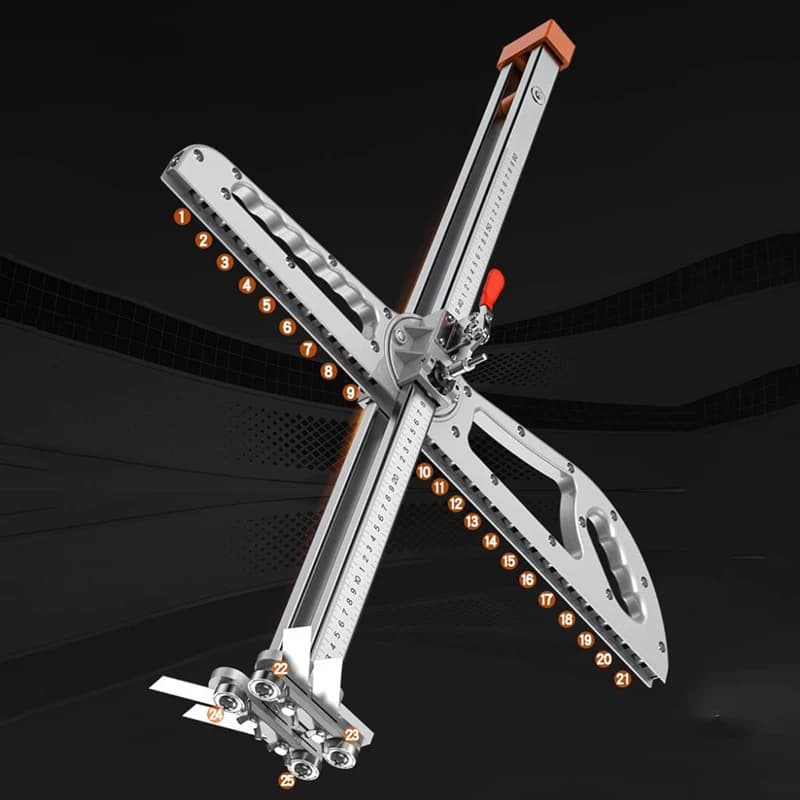 Taglierina Pieghevole per Cartongesso Professionale Allungata, Utensile da Taglio per Cartongesso ad Alta Precisione, Strumento per Lavorazione del Legno