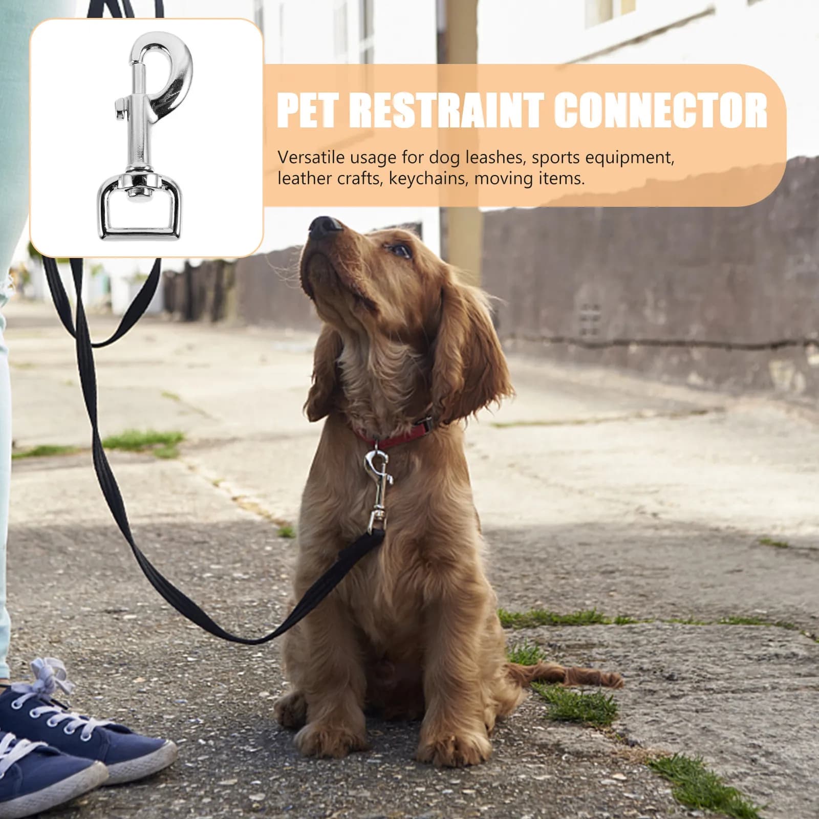 2Pcs Lightweight Compact Dog Leash Clasp Zinc Alloy Snap Hook for Pet Restraint Connectors Bag Straps Gate Latches Cable Wires
