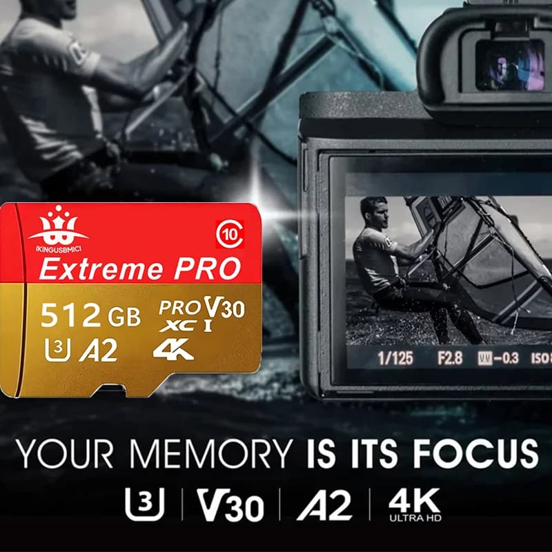 Micro tf SD card 32GB 64GB High Speed 4K SDXC SDHC Cla ss10 V30 512GB 256GB HS-I HD SLR Digital Camera Memory Card