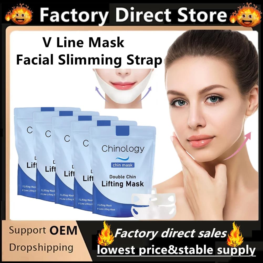 1/3/5 pezzi maschera linea V cinturino dimagrante viso doppio riduttore mento maschera per il sollevamento del viso cintura per il viso maschera dimagrante a forma di V