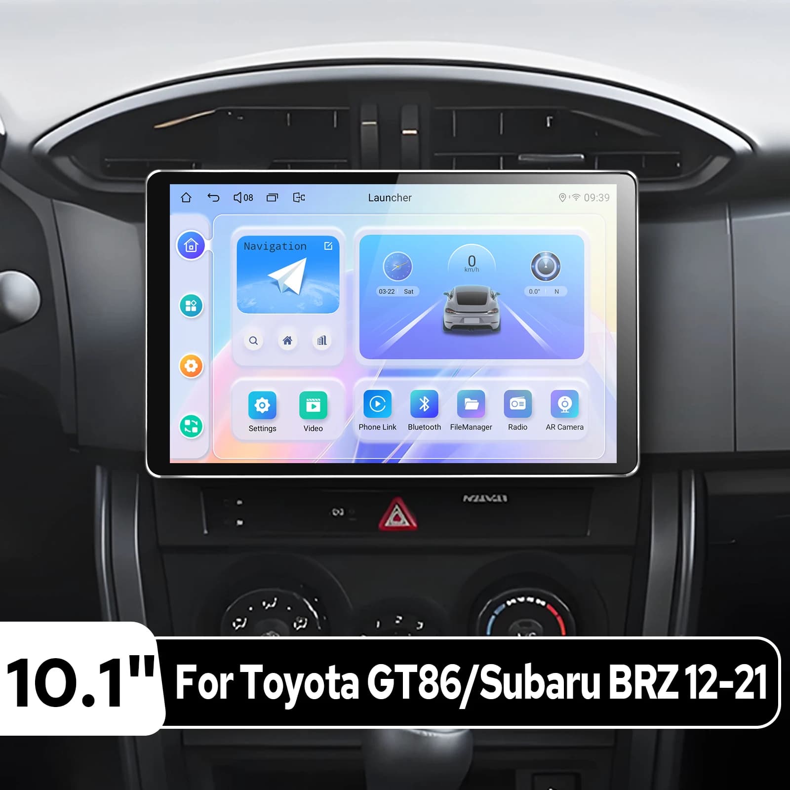 Autoradio Android per Toyota GT86 Subaru BRZ 2012-2021 10.1" 1280x800 Wireless CarPlay Android Auto GPS Navigazione
