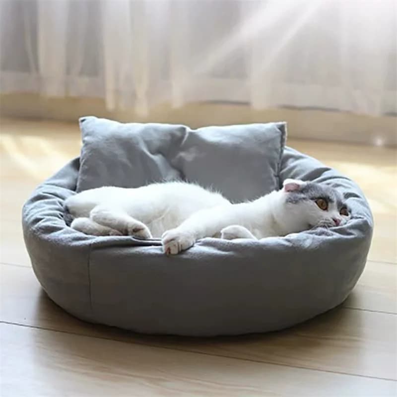 Morbido letto per gatti Cuscino per gatti regolabile Rotondo caldo Gattini Cestino per dormire Comodo tocco Tappetino per gatti Letto leggero per cani da compagnia