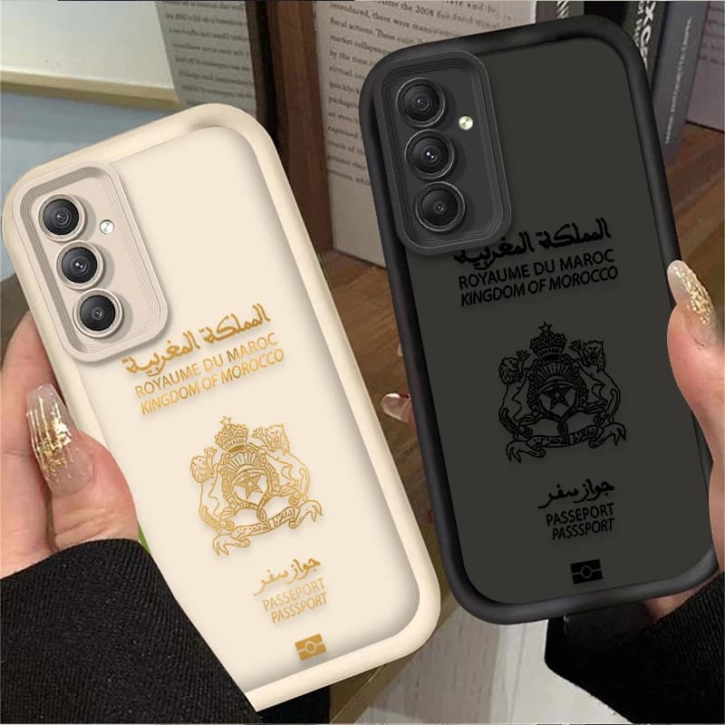 Custodia per passaporto marocchino per Samsung Galaxy A56 A36 A26 A16 A06 A15 A25 A35 A55 5G S25 S24 S23 Ultra S22 S21 Plus FE Cover