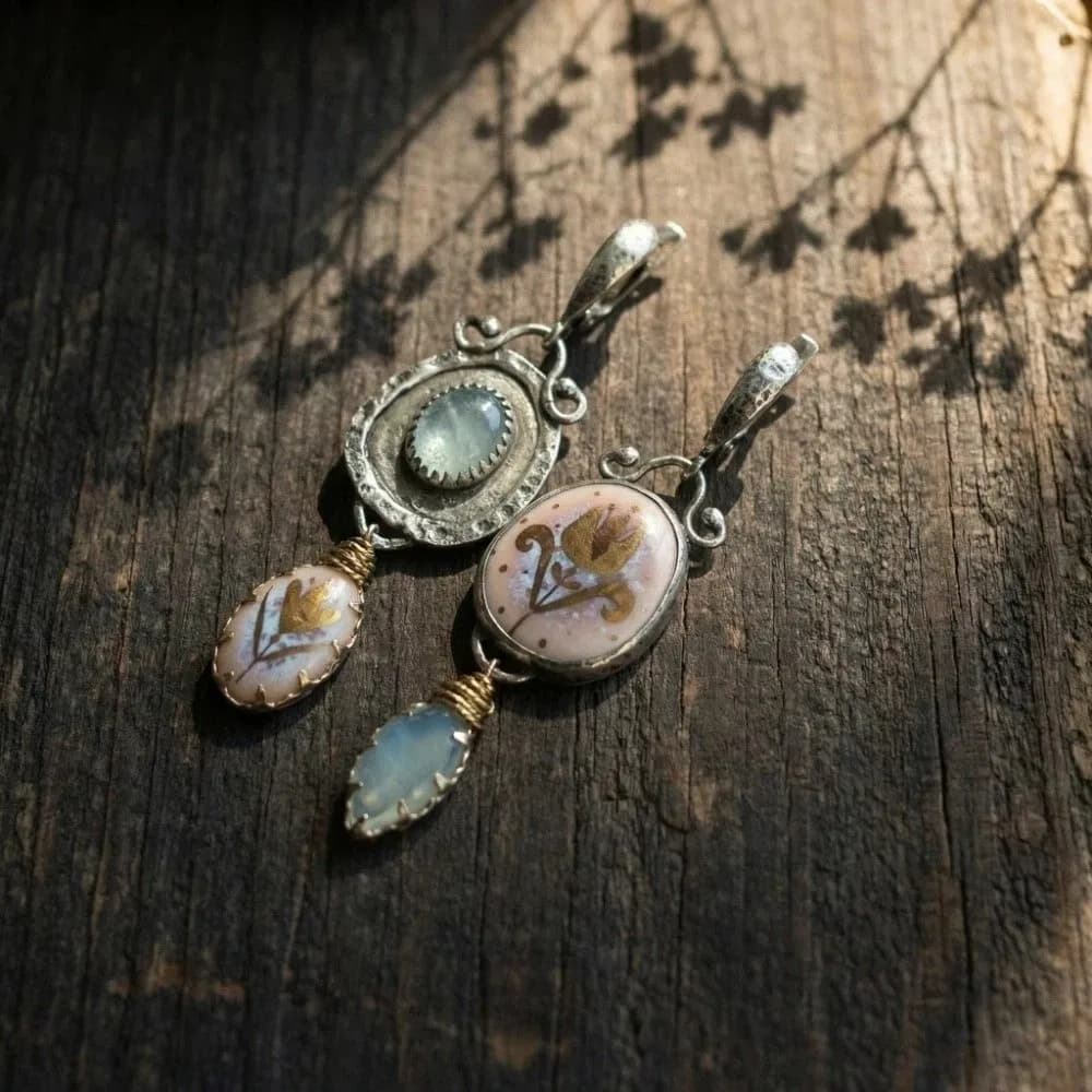 Personality Elegant Dangle Earrings Vintage Alloy Oval Floral Earrings Hyperbole Style Retro Bohemian Earrings Women