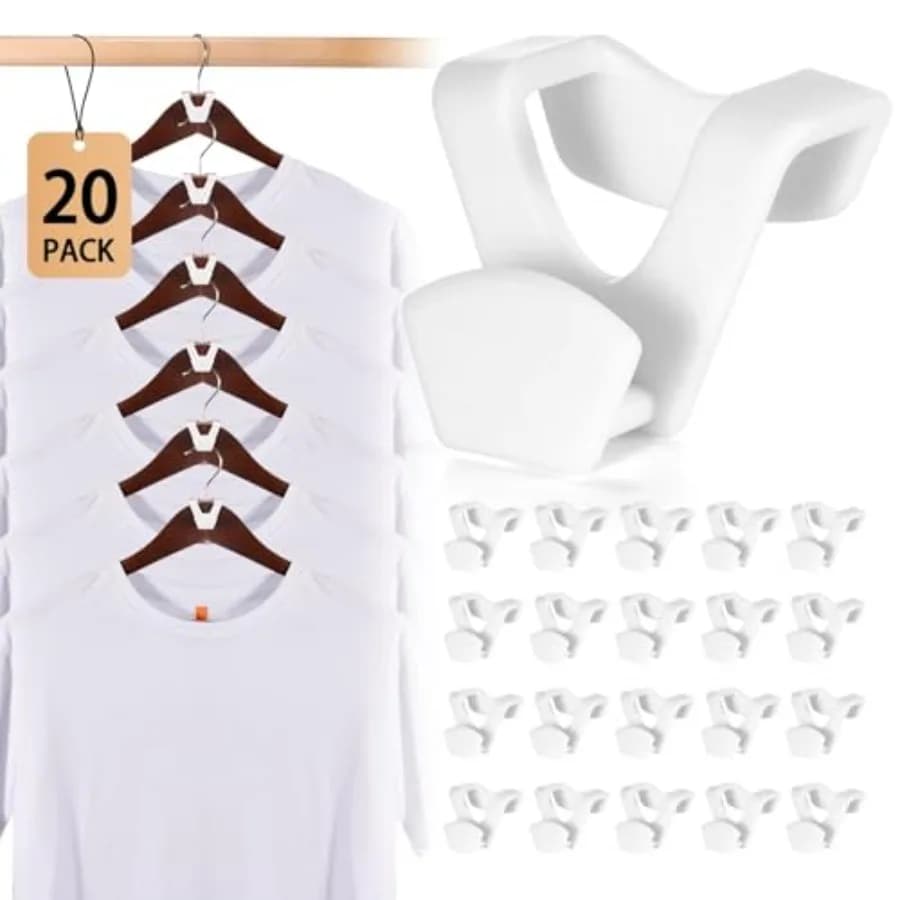 Space Saving Hangers, Clothes Hanger Connector Hooks Heavy Duty Closet Space Saver, Small Space Solutions, Cascading Dorm Room