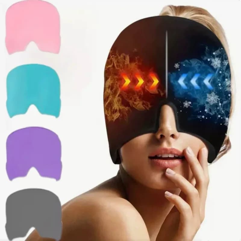 Wearable Therapeutic Hat for Caldo-Freddo Therapy, Headache and migraine, Eye Mask and Head Massage