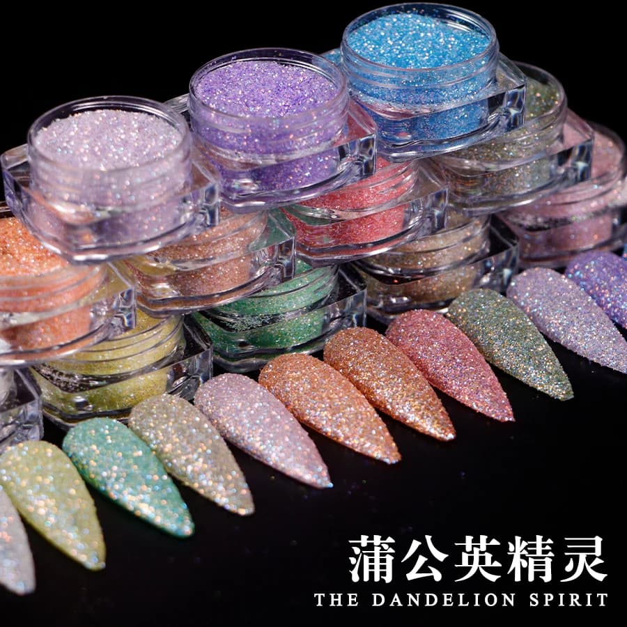 12 scatole/set Natale Nail Art Glitter Powder Riflettente Colore della caramella Cromo Pigmento Polvere Fai da te Zucchero iridescente Polvere per manicure # &